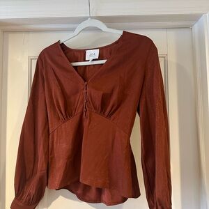 J.O.A. Terracotta Blouse